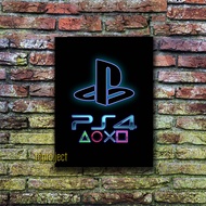 PLAYSTATION PS 4 LOGO GAME - WOODEN POSTER WALL DECORATION