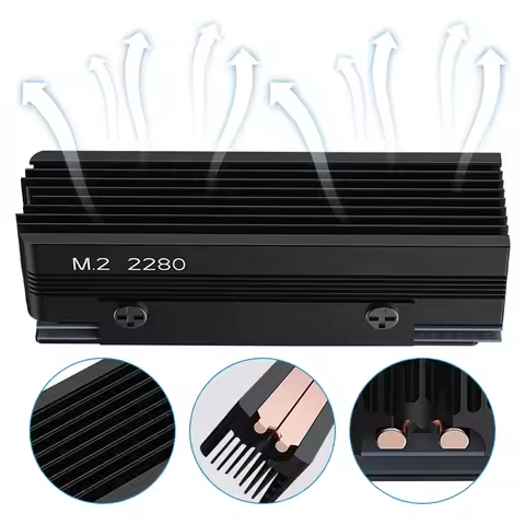 M.2 SSD Cooler with Thermal Silicone Pad Solid State Drive Radiator SSD Cooler Gasket for M.2 NVMe 2