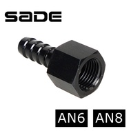 SADE 6AN 8AN Fuel Line Adapters Fit Thread Male To 3/8" Hose AN6 AN8 Barbed Fitting Adapter with AN-