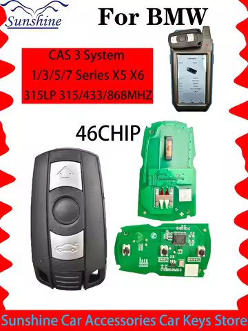 Remote Half Smart Control Key For BMW 46Chip 315LP CAS3 System 1/3/5/7 Series X5 X6 E60 E61 E70 E71 