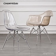 Leisure Coffee Chair Plastic Chair Creative Wholesale Eames Transparent Nordic Dining Table Chair Si