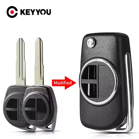KEYYOU For Suzuki Swift grand Vitara Alto SX4 Flip Modified Key Shell Remote Case Replacement HU133R
