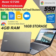 Acer Chromebook Chromebook Series (C720/C740) 11.6 inch, 2GB/4GB 16GB@SSD Untuk Kerja/Pelajar Malaysia