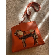 Lapalette Cupcake Orange Sling bag with Horse Design Small