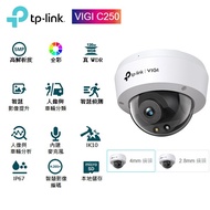 TP-Link VIGI C250 5MP 全彩球型監視器/商用網路監控攝影機 可POE供電 2.8mm 4mm 鏡頭備註 免NVR 主機 支援 MicroSD