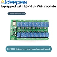 Aideepen DC5V/12V/24V ESP8266โมดูลรีเลย์ WIFI ESP-12F บอร์ดพัฒนา Sixteen-ทาง