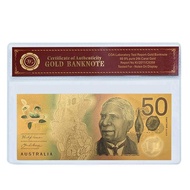 WR 5,10,20,50,100,Australian Dollar Fake Money Gold Banknot