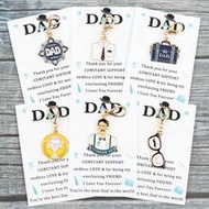 6pcs To The Best Dad Keychain Set - Perfect For Fathers Day Dad Birthday Gift - Cool Father's Day Pr