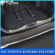 Vtear for New Toyota Alphard Vellfire 2023 2024 2025 Car Trunk Guard Rear Guard Board Stainless Steel (Black, Silver) Automotive Interior Modification Accessories