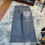 Streetwear Y2K Jeans JNCO Baggy Jeans Harajuku Hip Hop Cartoon Graphic Jeans Denim Pants Mens Womens