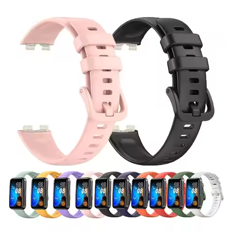 Silicone Strap For Huawei Band 8 Bracelet Sport Soft TPU Waterproof Wristband Strap For Huawei Band 