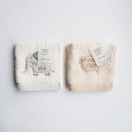 【kontex】日本今治有機棉萬用小方巾-Fluffy系列綿羊/大象