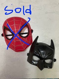 全新 兒童 蜘蛛俠Spiderman 蝙蝠俠 Batman 角色扮演面具 面罩