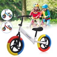 12 Kids Balance Bike Baby No-Pedal Adjustable Toddler Riding Walking Learning Scooter for 2-7 Years