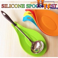 Flexible Silicone Spoon Rest Insulation Coaster Pad Mat Heat Resistant Placemat Kitchen Tray Tablewa