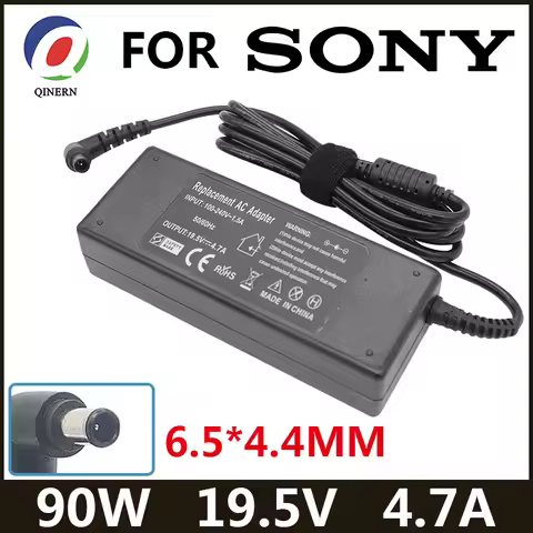 19.5V 4.7A 90W 6.5*4.4mm Charger AC Laptop Adapter For Sony Vaio PCG-61511L VGP-AC19V20 VGP-AC19V29 