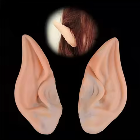 1 Pair Halloween Party Cosplay Accessories Latex Soft Pointed Prosthetic Wizard Elf Fairy Hobbit Vul