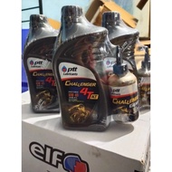 Motorcycle Engine Oil Specialized Auto Transmission PTT CHALLENGER 4T AT 10W-40 0.8L + Differential 