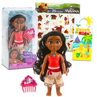 Disney Moana Doll and Comb Set - Moana Toy Bundle with Moana Doll for Girls Plus Stickers, More | Mo