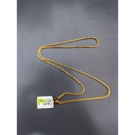 Emas 375 rantai leher belut 45cm