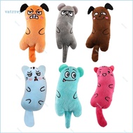 VA 6PCS Plush Cats Teething Toy Crinkle Sound Interactive Cats Entertainment Toy