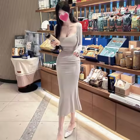 New Anime Dress Guitar Sister Cosplay Slimming Waist Cinching Temperament Long Fish Tail Style Dress