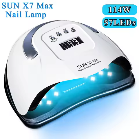 114W 57LEDs SUN X7 MAX UV LED Nail Lamp For Manicure Nail Dryer For Curing UV Gel Nail Polish With M