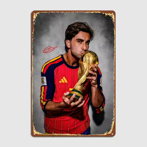 Ferran Torres Poster Metal Posters Living Sign Indoor Outdoor Room Decoration Home Bar Decor Wall De