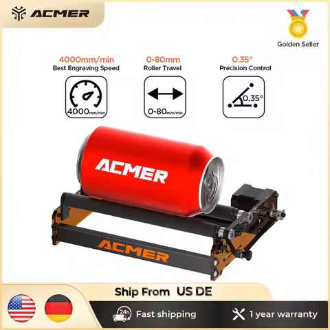 ACMER M3 8-levels Rotary Roller Y-Axis Rotary Shaft 360° Degree Rotating 6-164mm Engraving Diameter 