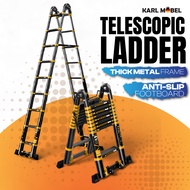 Telescopic Ladder Heavy duty Double sided multipurpose ladder Tangga lipat Aluminium Foldable extend