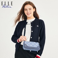 ELLE Active | กระเป๋าสะพายข้างผู้หญิง ELLE Active กระเป๋าสะพายข้างใต้วงแขนลายดอกไม้สีตัดกัน กระเป๋าส