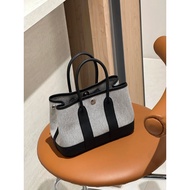 H Home Bag Hermes Bag/H Bag MiniGardenParty Mini Garden Bag Full Handmade Wax Stitched Canvas Leathe
