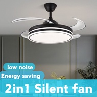 2in1 Ceiling Fan Fan Light Household silent five-blade kipas siling Save electricity and money 42inc