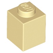 Lego 3005 part Brick 1x1 tan
