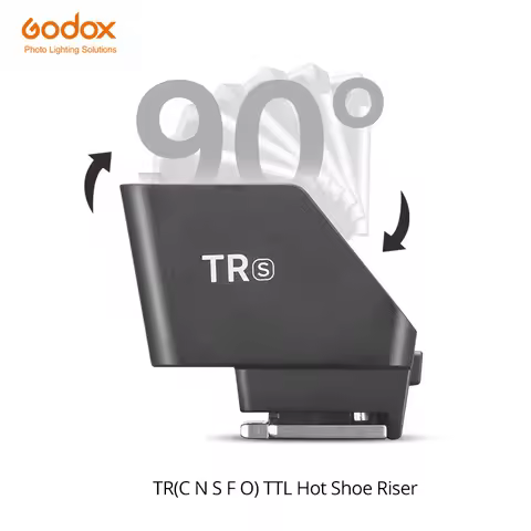 Godox TR TTL Hot Shoe Riser Compatible with Canon E-TTL II Nikon i-TTL Sony Fujifilm OM System TTL S
