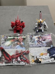 Bandai SD Gundam 福岡nu 沙煞比 MSN-04FF SAZABI & RX-93ff GUNDAM 模型