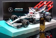 【MASH-2館】 Minichamps 1/18 Mercedes F1 W10 #44  2019 世界冠軍 紀念版