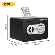 Deli ตู้เซฟหยอดเงิน เซฟเก็บเงิน รหัสผ่าน ปลอดภัย ขนาดกะทัดรัด รับประกันสินค้า 1 ปี Safe Box
