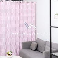 Curtains 200x250 - 9 waves - Zigzag pink