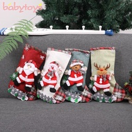 Cartoon Christmas Socks Snowman Santa Claus Printed Gift Christmas Stockings Christmas Decors Christmas Decorations