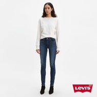 Levis 女款 311中腰縮腹緊身牛仔長褲 / 精工深藍染水洗刷白 / 彈性布料 熱賣單品