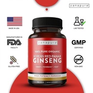 100% Original Products.120 Capsule.Heih Potency Ginseng Root Extract Powder,Energy, Focus, Vitality Supplement