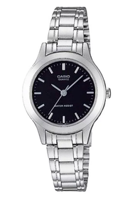 Casio Standard นาฬิกาข้อมือผู้หญิง สายสแตนเลส รุ่น LTP-1128A,LTP-1128A-1A,LTP-1128A-1ARDF - สีเงิน