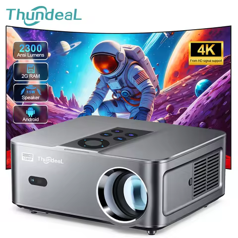 ThundeaL TD98 Mini 2K 4K Full HD 1080P Video Projector Android Auto Focus TD98W Mini Home Theater 3D