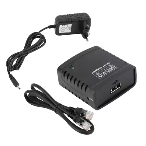 10/100Mbps USB 2.0 Ethernet LPR Print Server LAN Network Adapter USB Printer Sharing Device For Offi