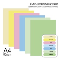 SCN A4 80gsm Colour Paper / Copy Paper / Printing Paper A4 80gsm Light Pastel Color