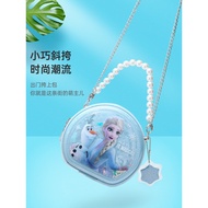Disney Princess Elsa Children's Bags Female Cute Girl Messenger Bag Elsa Small Bag Girl Baby Fashion