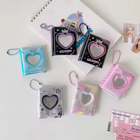 Card Album Big Head Sticker Mini Album 2 Inch Album Original Heart For Keepsake Photo Storage Decora