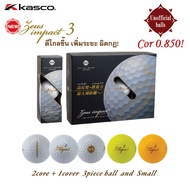 KASCO ZEUS IMPACT 3 ลูกกอล์ฟ 3ชั้น ตีไกล ผิดกฎ สำหรับผู้ชาย (1โหล) HICOR Golf Ball for Men (1DZ)