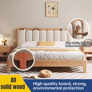 Bed frame Bedstead Solid wood bed Put out bed frame Oak bed 1.5 m home master bedroom king size bed Double bed 1.8 m Small apartment 1.2 m